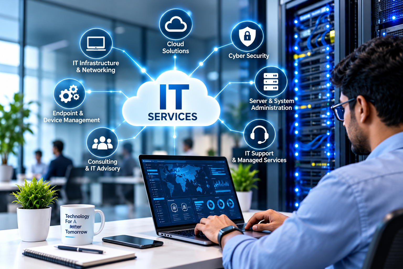 Vedha Solution Itservice illustration